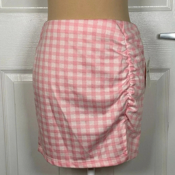 Altar'd‎ State Pink Gingham Skirt NEW - Picture 3 of 8